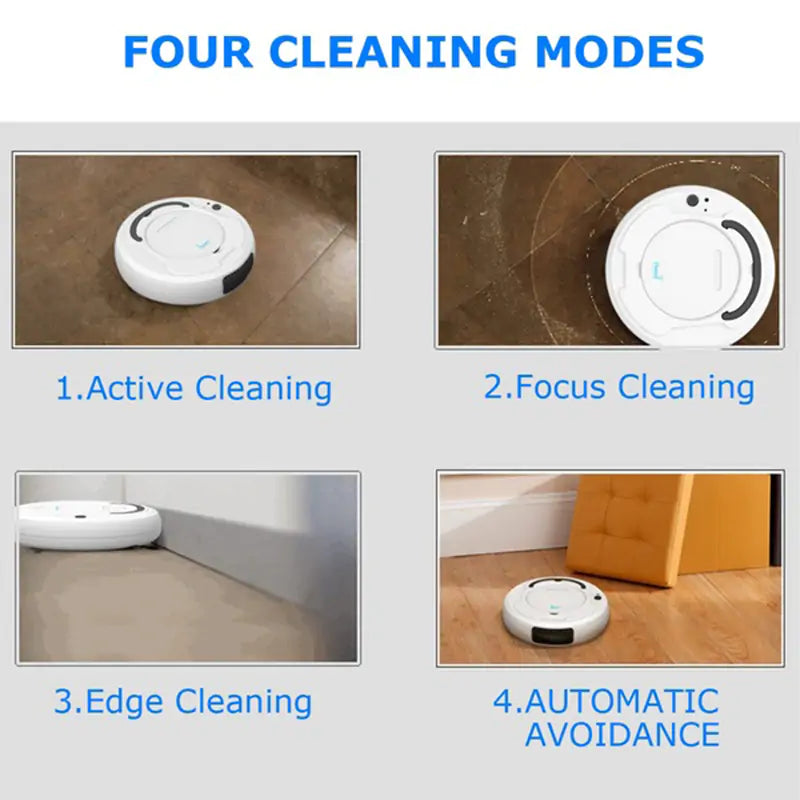 Smart Floor Vacuum Cleaner 3-In-1 Auto Rechargeable Smart Sweeping Robot